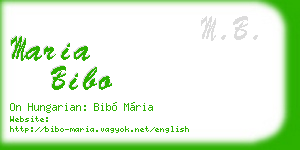 maria bibo business card