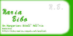maria bibo business card